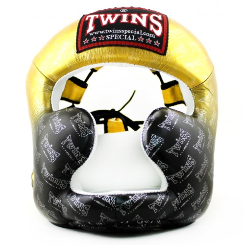 Детский боксерский шлем Twins Special (HGL-3 TW1 black-gold)